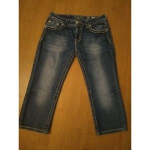 Miss Me Capri Jeans Bling Pockets Size 30